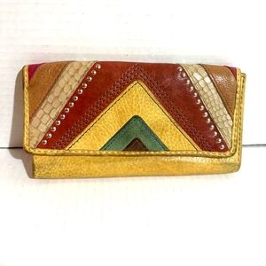 Fossil Women's Yellow Leather Wallet